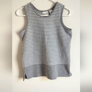 Gray + White Sweater Tank
